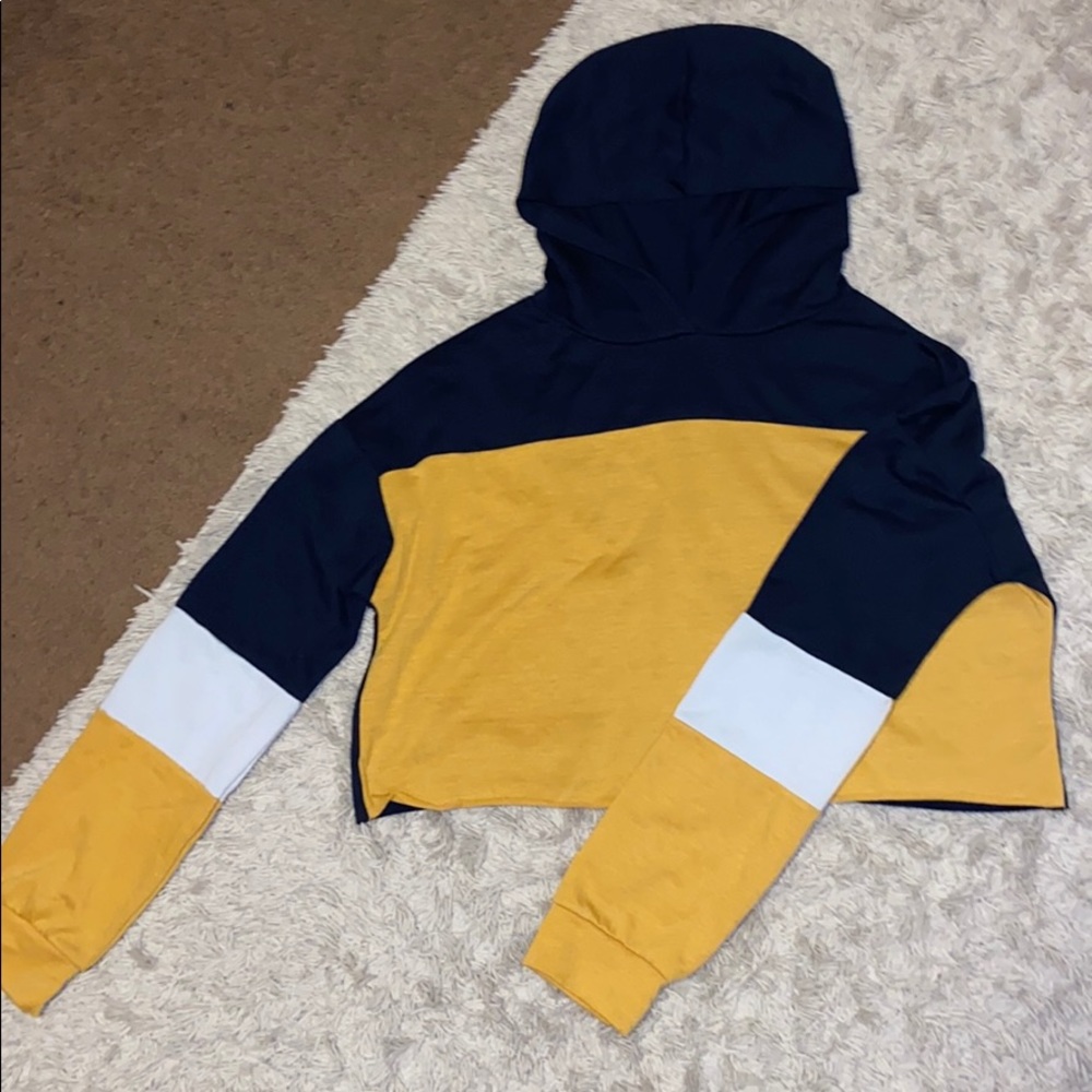 Cute Charlotte Russe cropped stringless hoodie